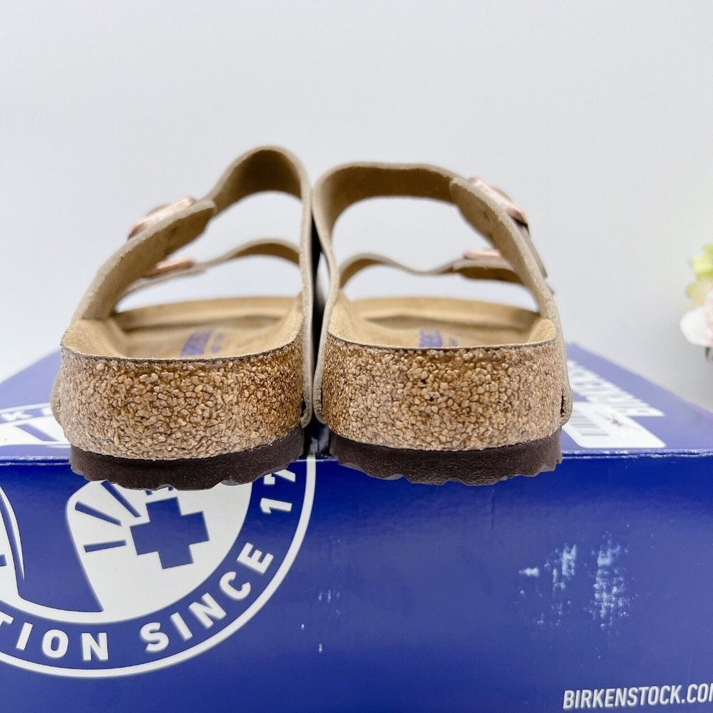 Birkenstock Soft Footbed Arizona Sandal Tabacco Leather EU 41 Mens US 8- 8.5 R - Picture 4 of 12